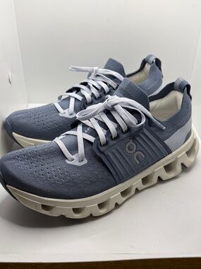 On Running Women's Athletic Shoes in Slate Blue & White